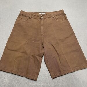 Tool Jeans Shorts Mens 40x14 Brown Carpenter Workwear Utility‎ Pockets Cargo
